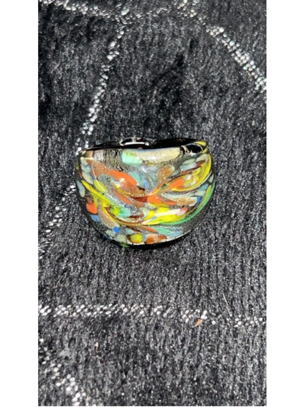 Women's Unbranded Multicolor Glass Ring, One Size
